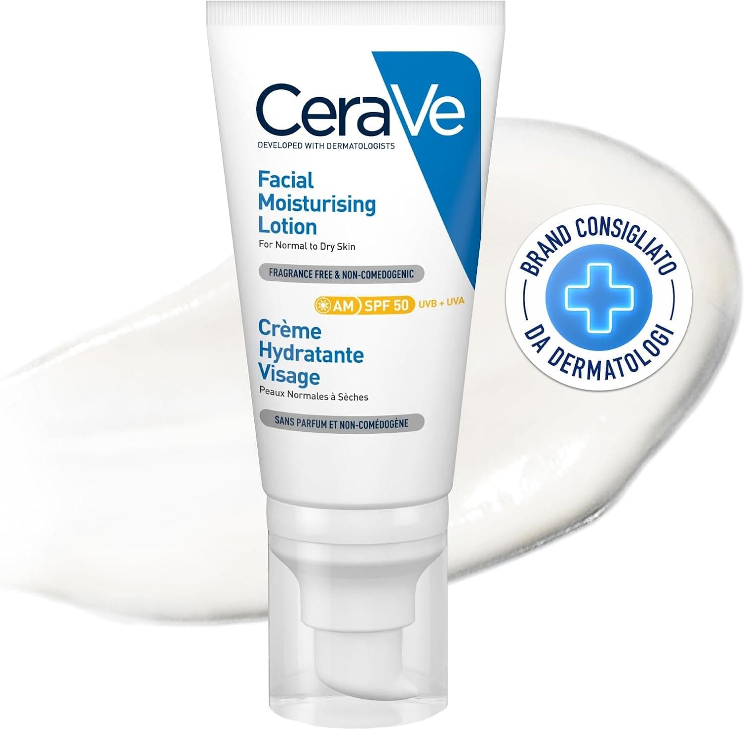 CeraVe AM Facial Moisturizing Lotion SPF50 for Normal to Dry Skin 52ml